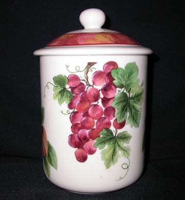 Royal Doulton Vintage Grape TC1193 Cannister & Lid