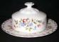 Royal Albert Jubilee Rose Butter Dish - Covererd - Round Base
